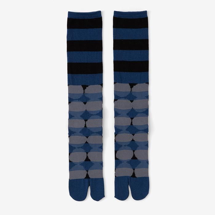 Tabi Socks（Under Knee）／Marbles & Borders Prussian Blue【Women】