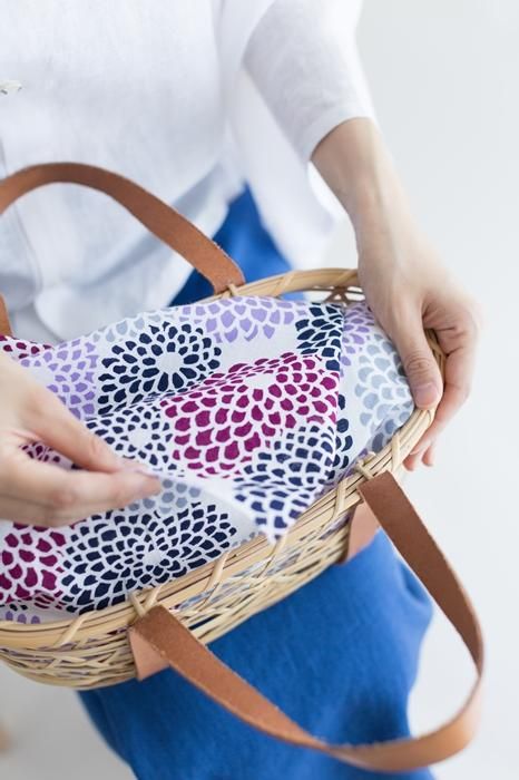 Ise Momen Textil-Tenugui/Kiku-zukushi Kayu (Kaseki)