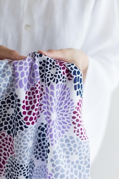 Ise Momen Textil-Tenugui/Kiku-zukushi Kayu (Kaseki)