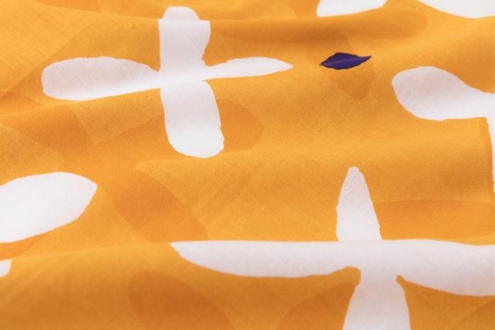 伊勢木棉手巾（短版）/蘿蔔草與影 山吹色