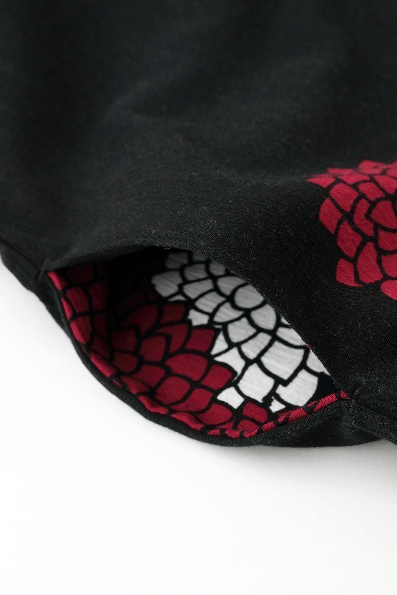 高島縮 20/20 長方形衣（ちょうほうけい）／雲間に菊（くもまに