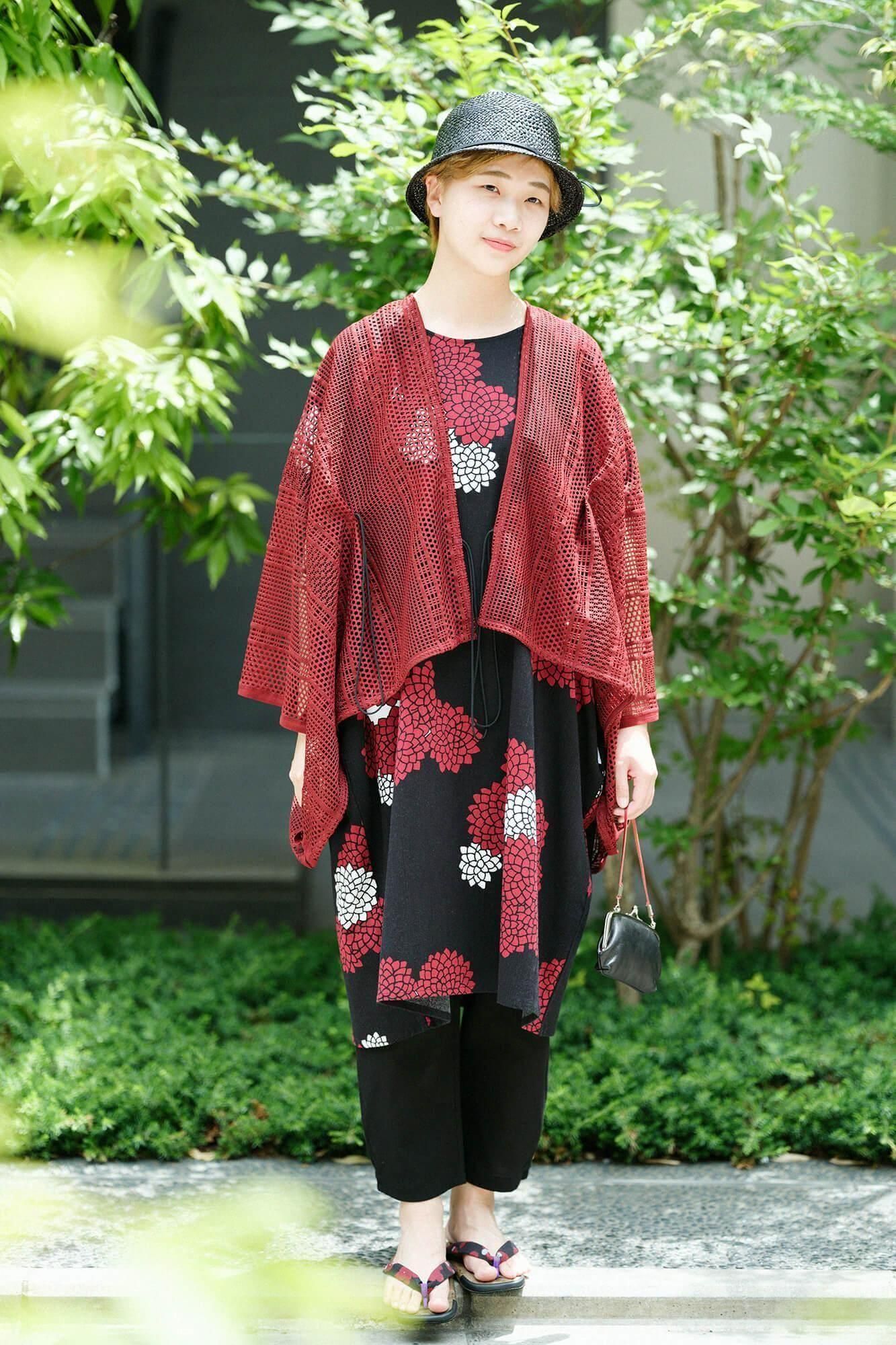 新品　ソウソウ　SOU・SOU 高島縮 20/20 薙刀長方形衣　雲間に菊　良夜 高島縮 20/20 長方形衣（ちょうほうけい）／雲間に菊（くもまに