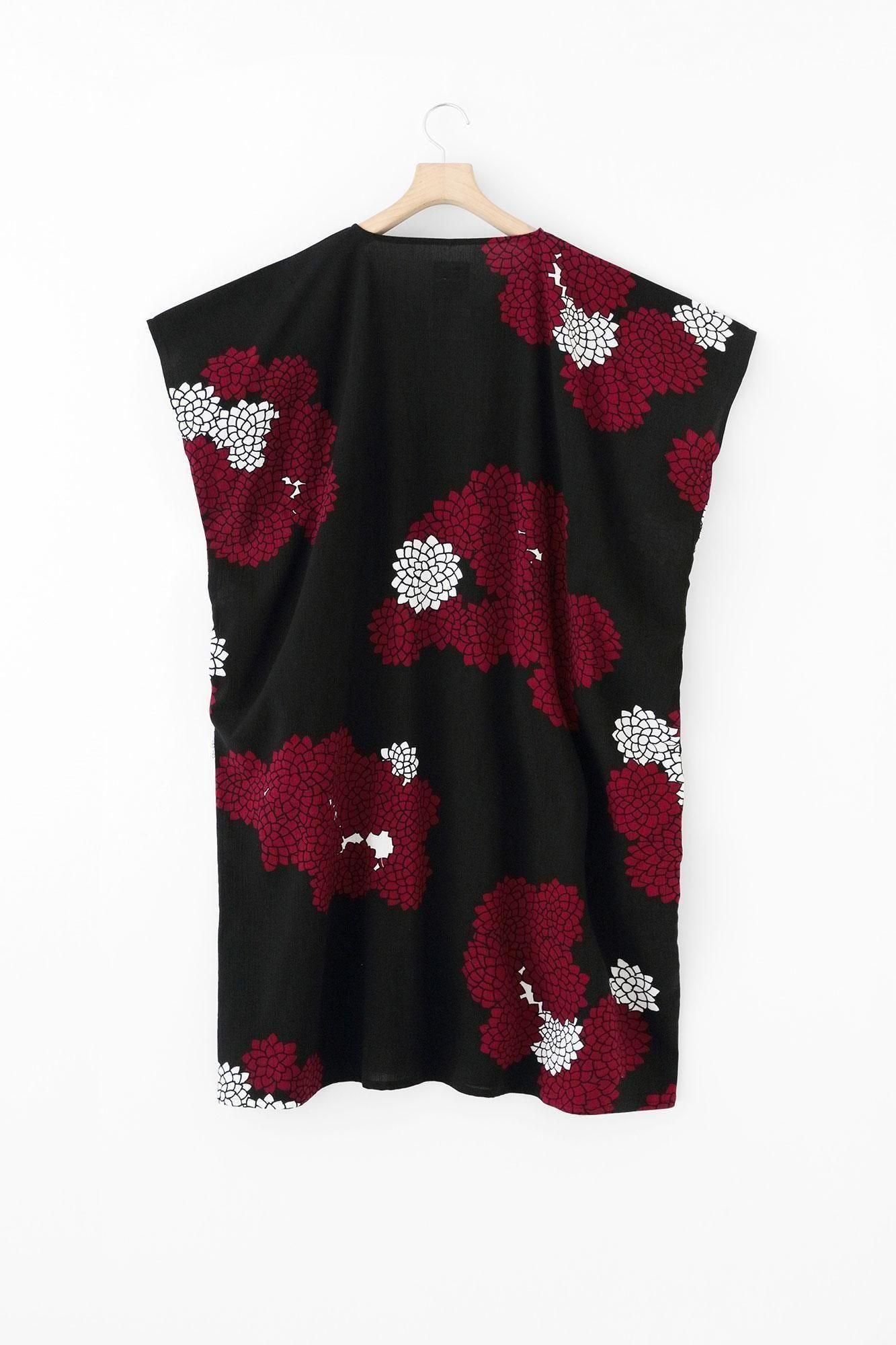 高島縮棉 20/20長方形洋裝／雲間菊