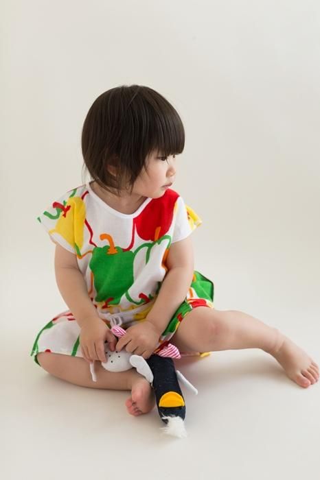 ● Isemomen Cotton One-piece Dress／Amato pepper