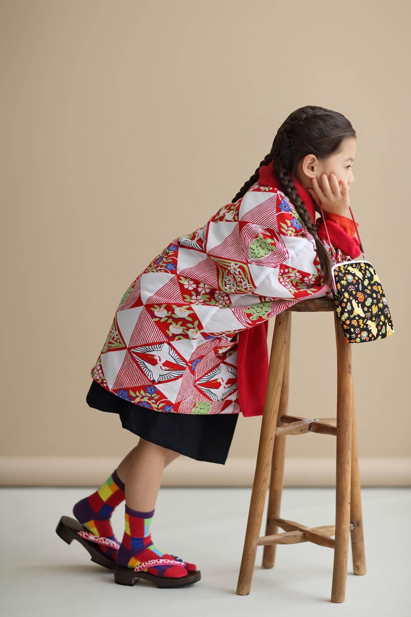 ● Mikamo Geta For Kids Ukon / Chrysanthemum Burst White