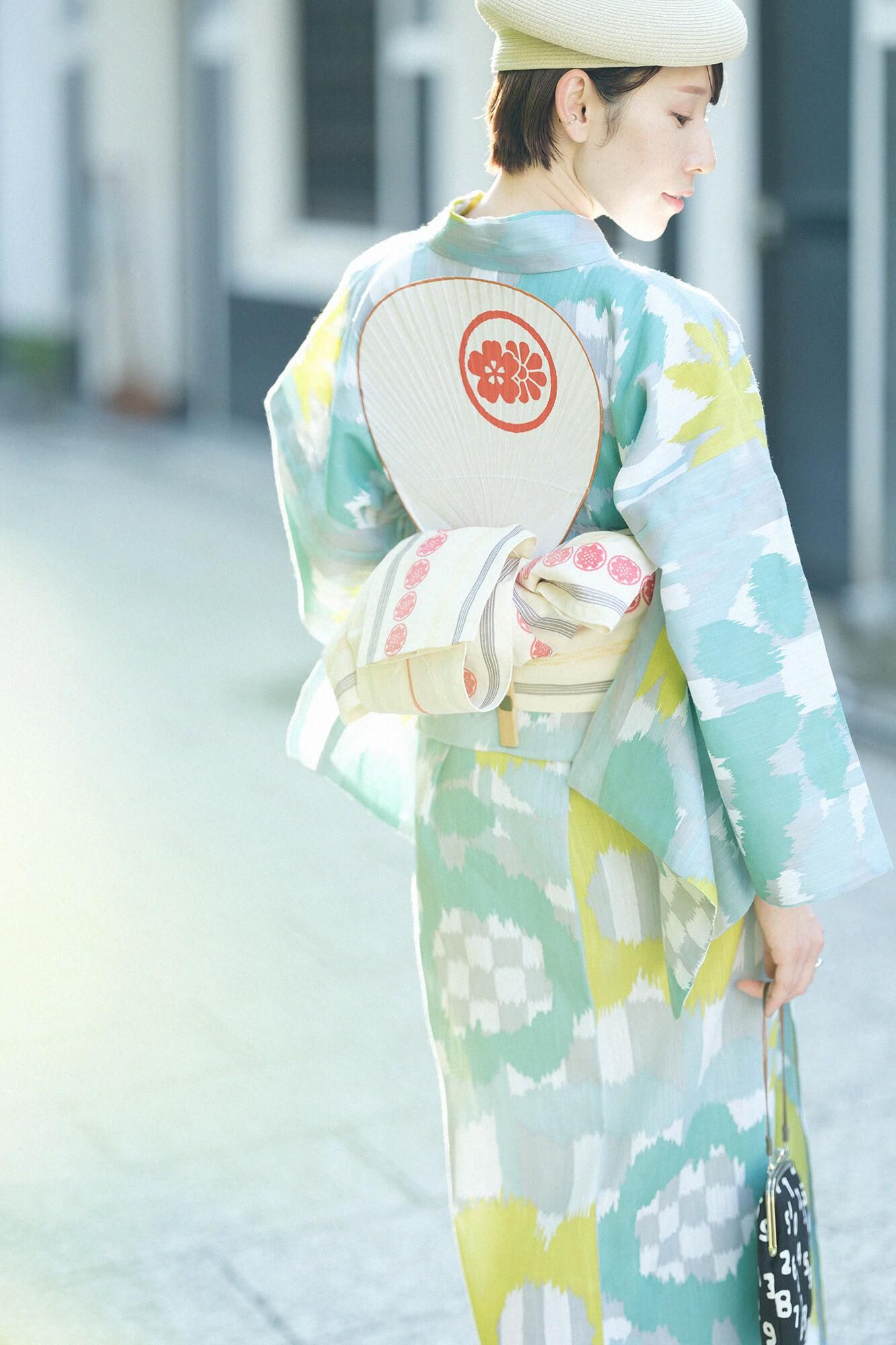 SOU・SOU×京都丸紅 浴衣／花絣（はながすり） 清（せい）