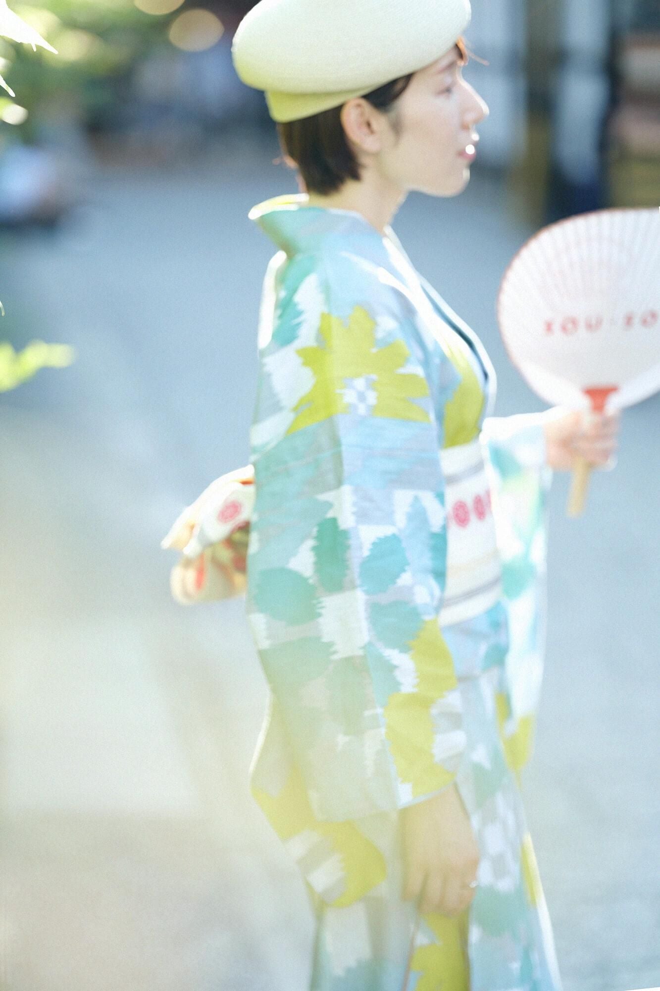 SOU・SOU×京都丸紅 浴衣／花絣（はながすり） 清（せい）