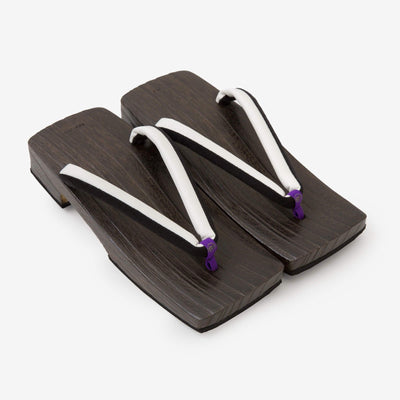 黑底木屐／右近（男士）皮革 白色