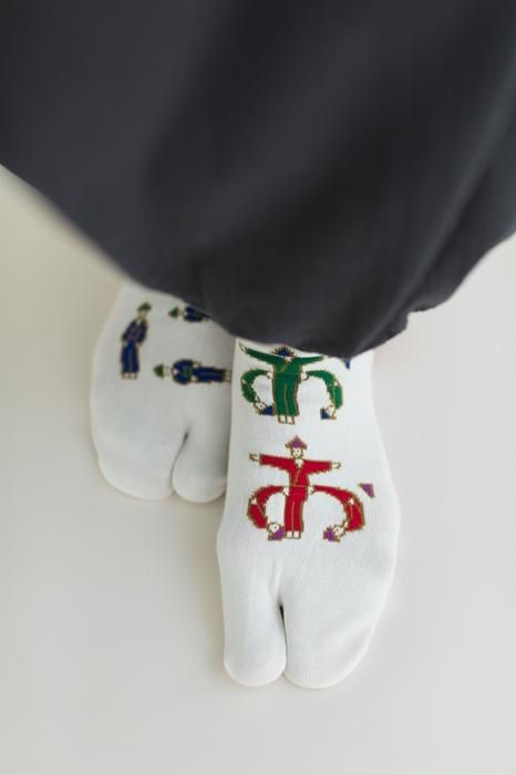 Sous Tabi Socks (Autour de longueur) / Hitomoji (Hitomoji) [pour les hommes et les femmes]