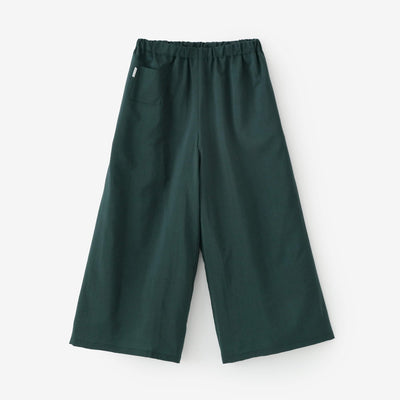 Muslin Wool Wide-legged Pants / Teal Green