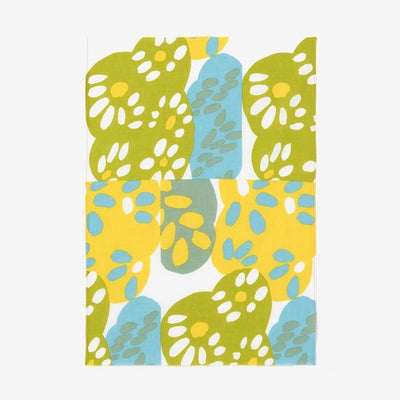 Ise cotton textile tenugui (Hime longueur) / avec des fleurs