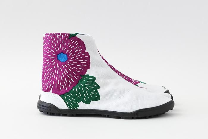 Hiragana Sole Split Toe Tabi Shoes / Cotton Rose