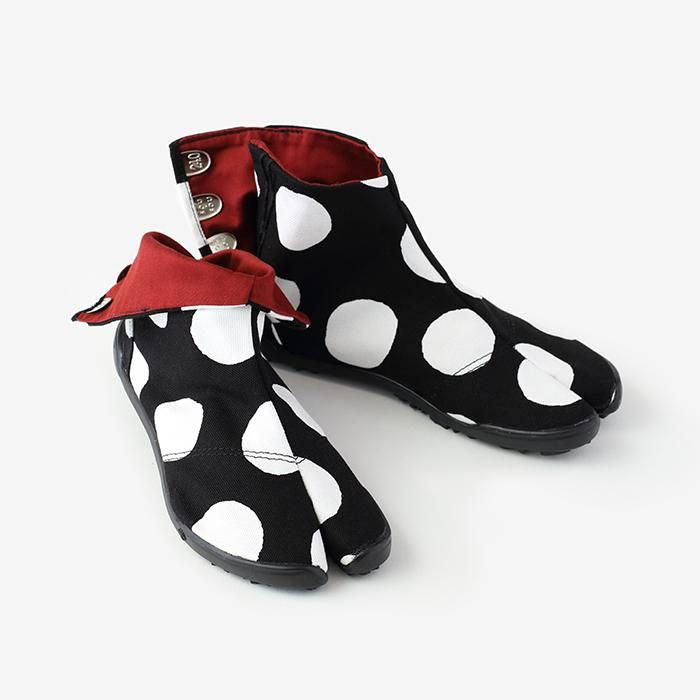 二足のワラジ プロフ読んでね！ Hiragana Sole Split Toe Tabi Shoes / Polka Dots