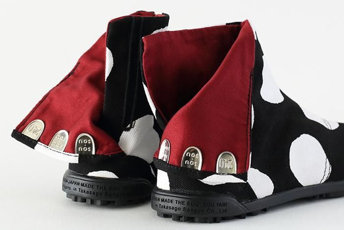 Hiragana Sole Split Toe Tabi Shoes / Polka Dots