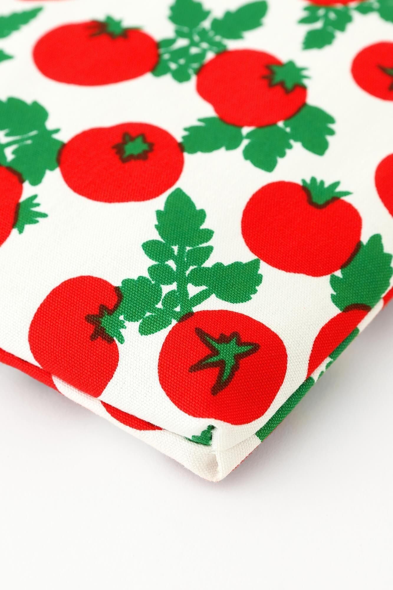 No.12 Soft Canvas Gamaguchi Clasp Purse (L) / Tomato