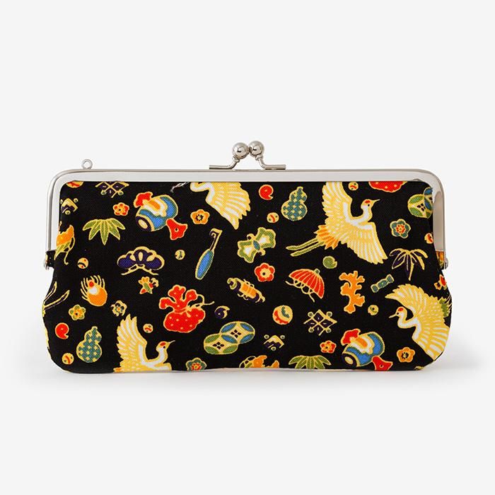 12號帆布 軟 口金包（横長）/彌榮