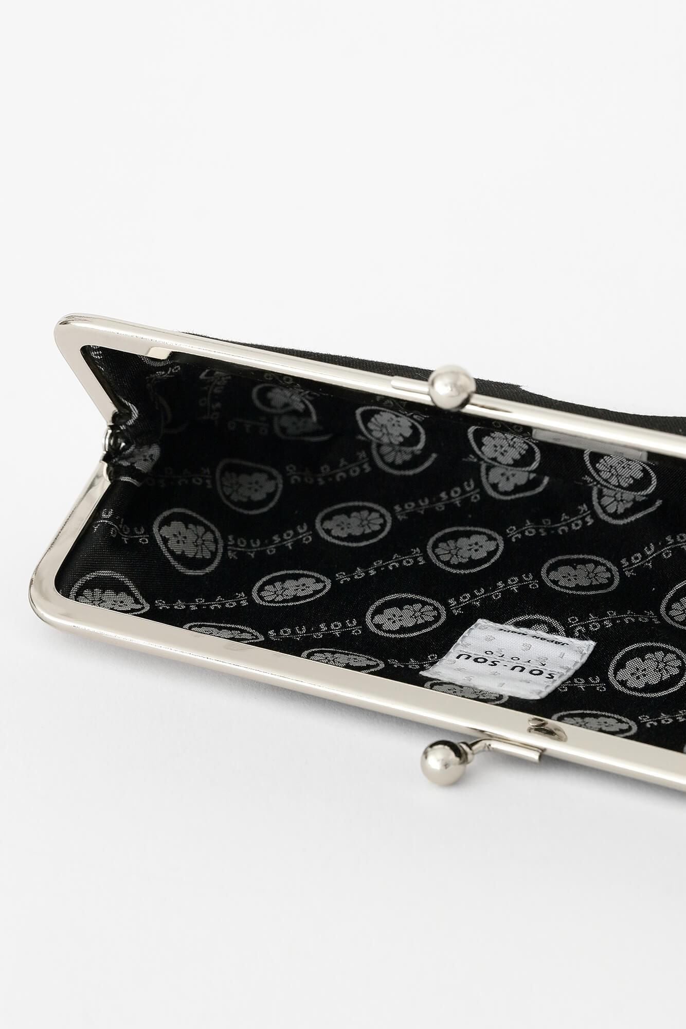 12號軟帆布 口金包（横長）/圓點