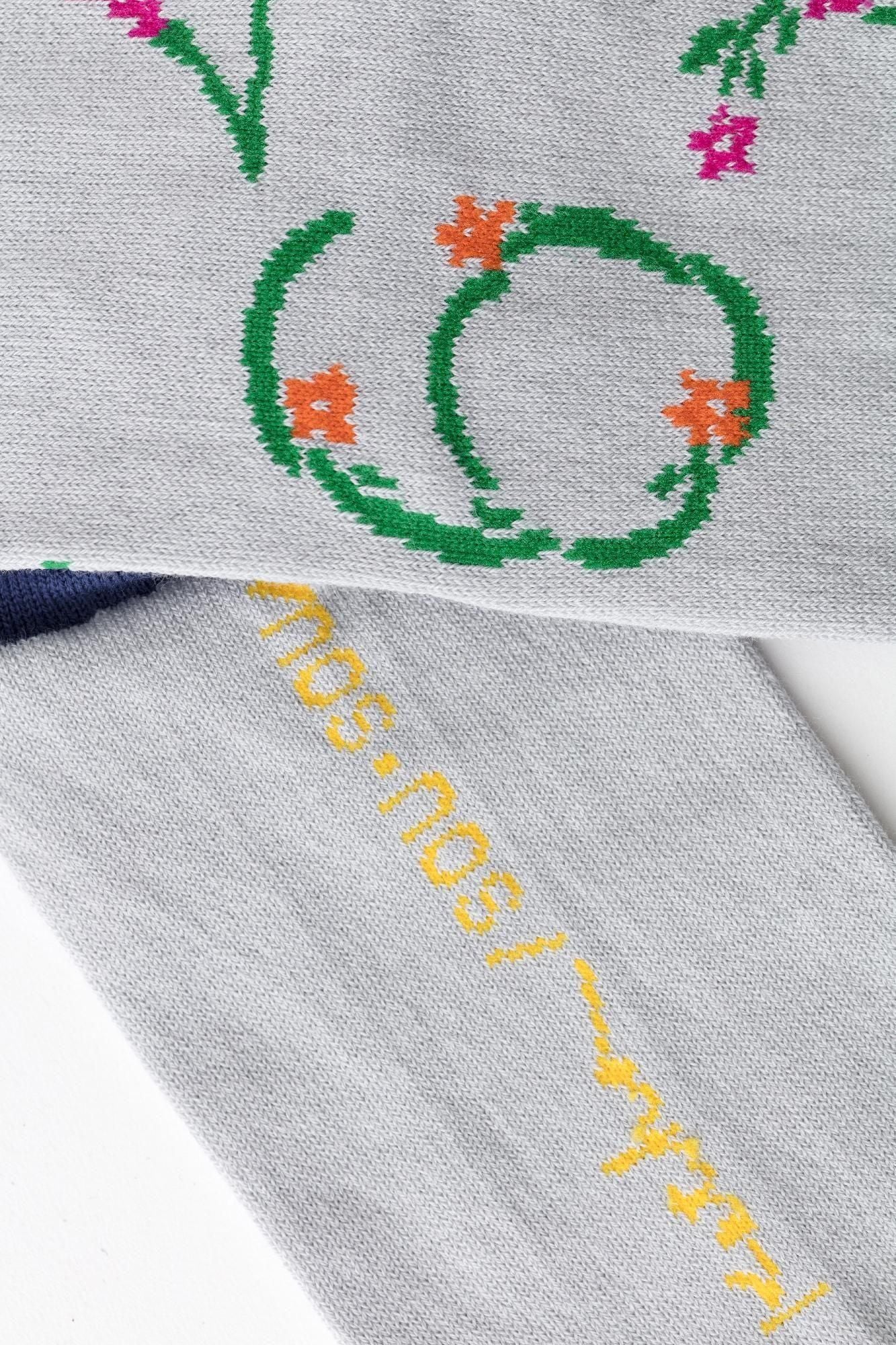 Tabi Socks (Mid-calf)／Floral Numbers【Men・Women】