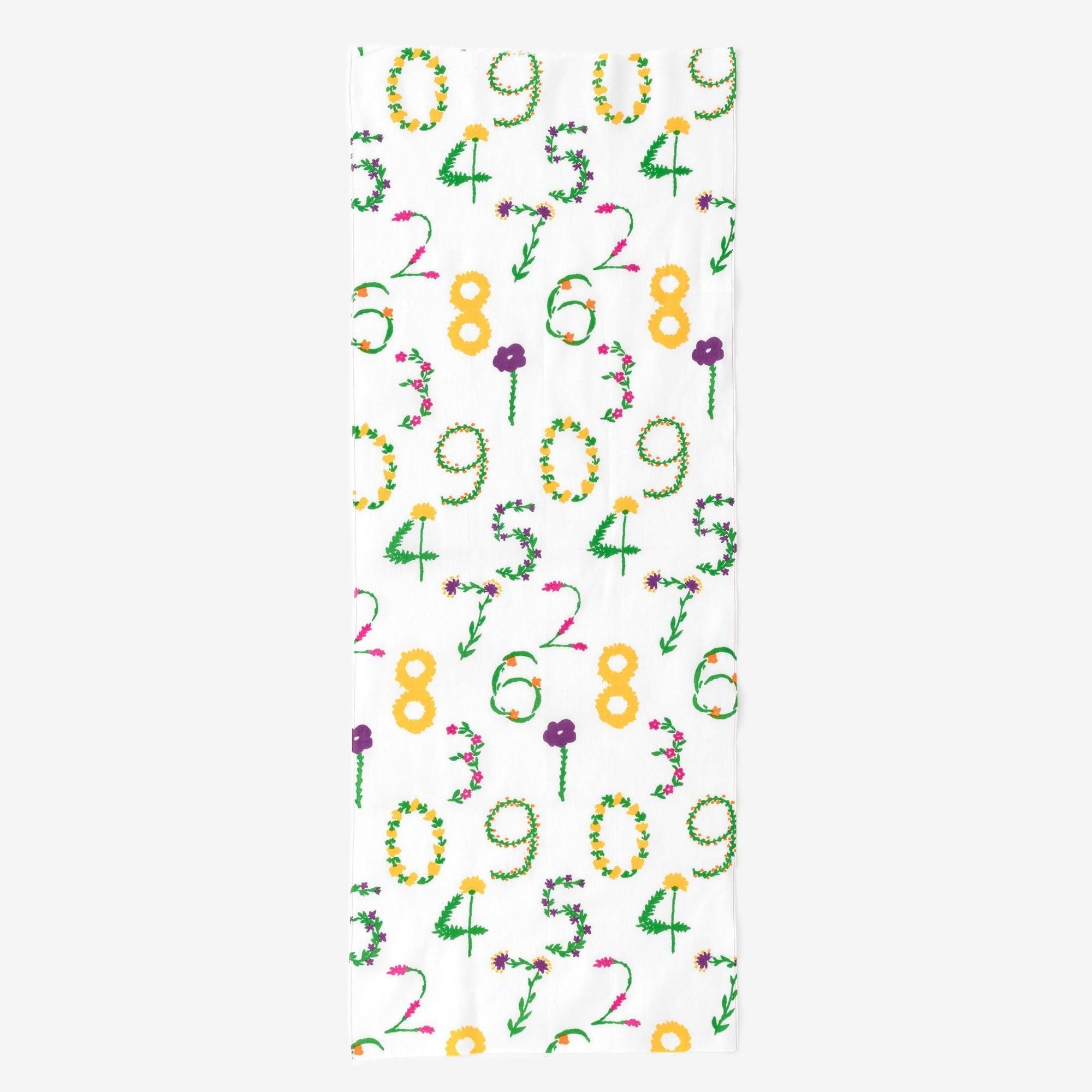 伊勢木棉圖案紋樣手巾/花數字