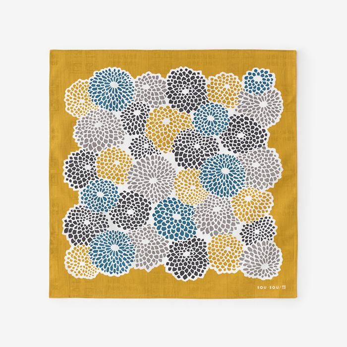 SOU・SOU ×Arakawa Masujiro Furoshiki (Small) / Chrysanthemum Yellow