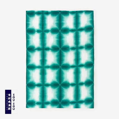 SOU・SOU ×有松鳴海絞 手巾（短版）/張正謹製 雪花1 綠色