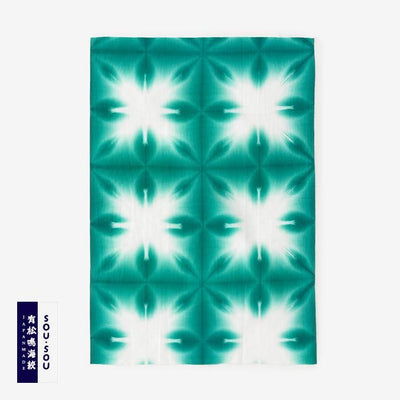 SOU・SOU ×有松鳴海絞 手巾（短版）/張正謹製 雪花2 綠色
