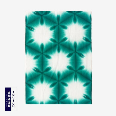 SOU・SOU ×有松鳴海絞 手巾（短版）/張正謹製 雪花4 綠色
