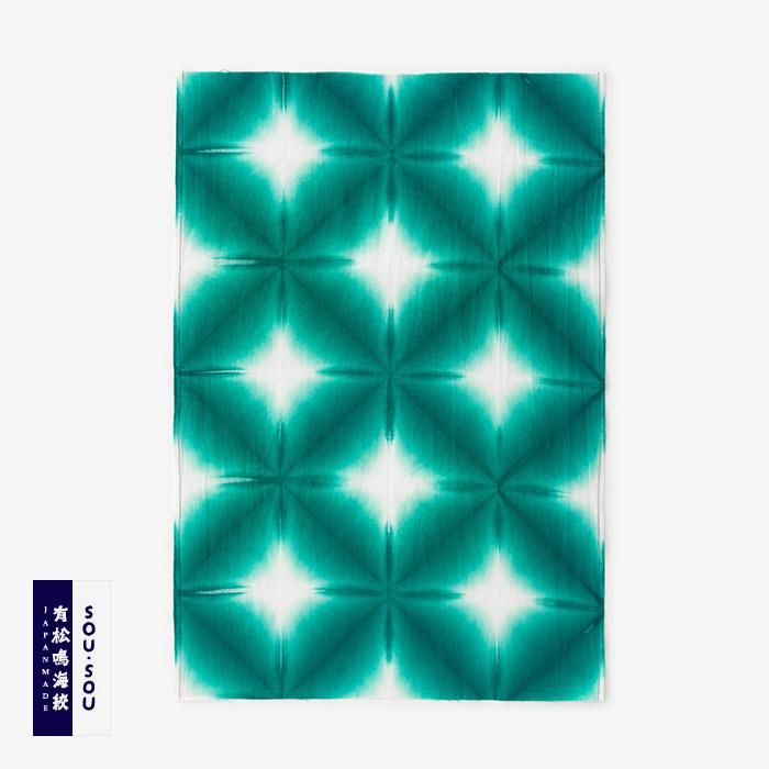 SOU・SOU ×有松鳴海絞 手巾（短版）/張正謹製 雪花5 綠色