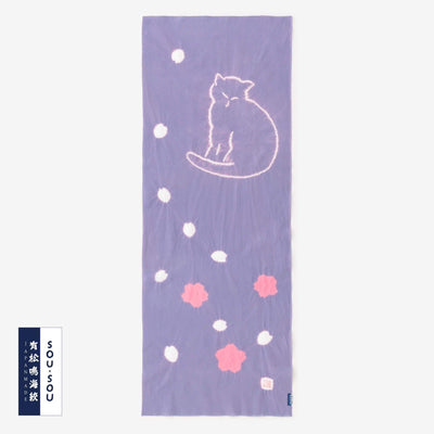 SOU・SOU×有松鳴海絞 手巾／山雅商店謹製 四季和猫 花時