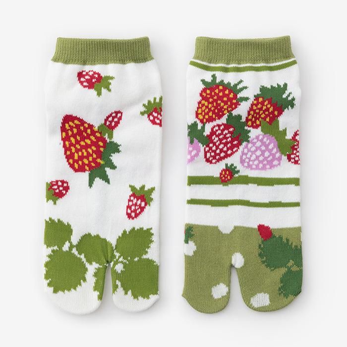 在Tabi袜子（长长的长度） /草莓拾取（男女挑选）下