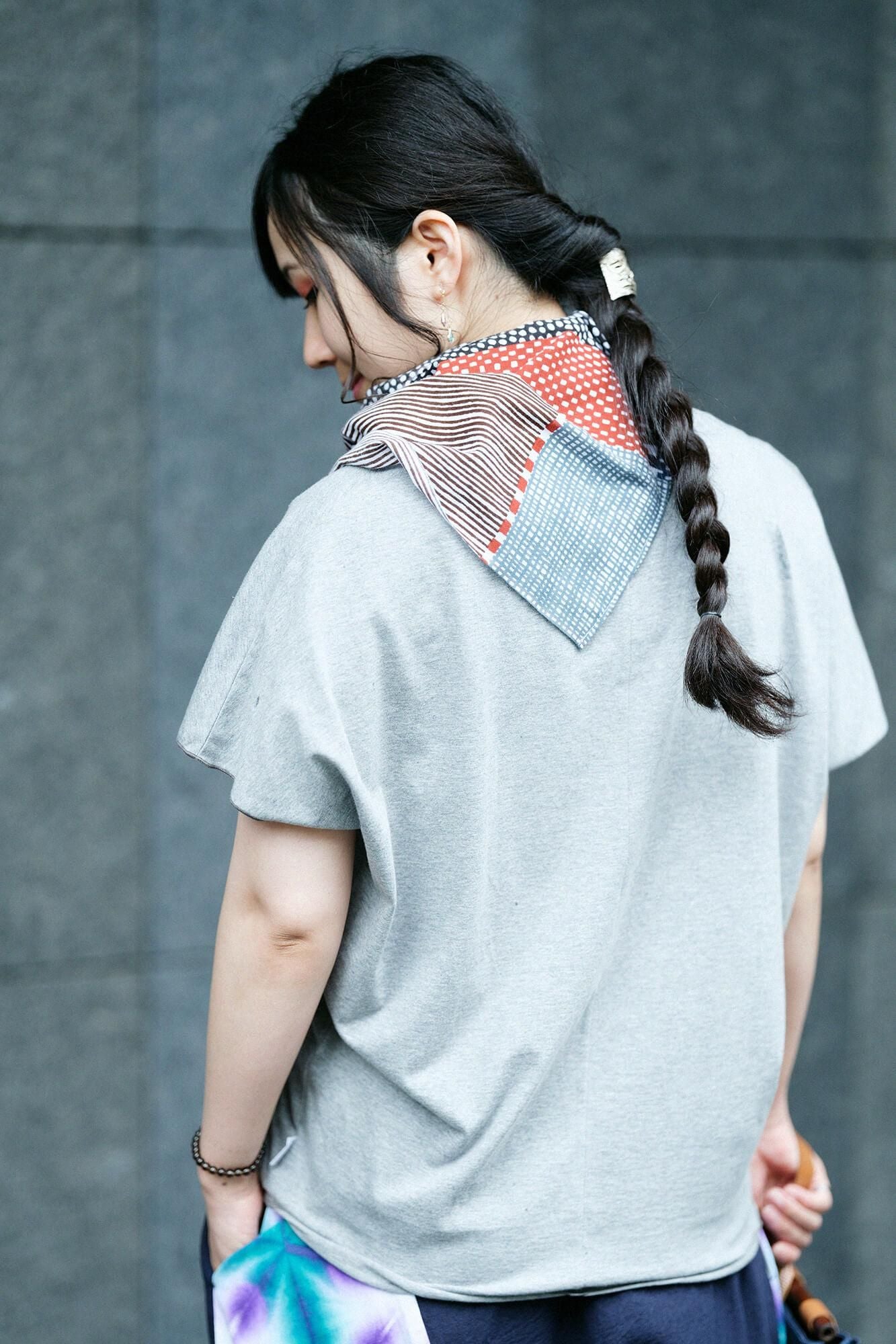 Cap Sleeve Top / Light Grey