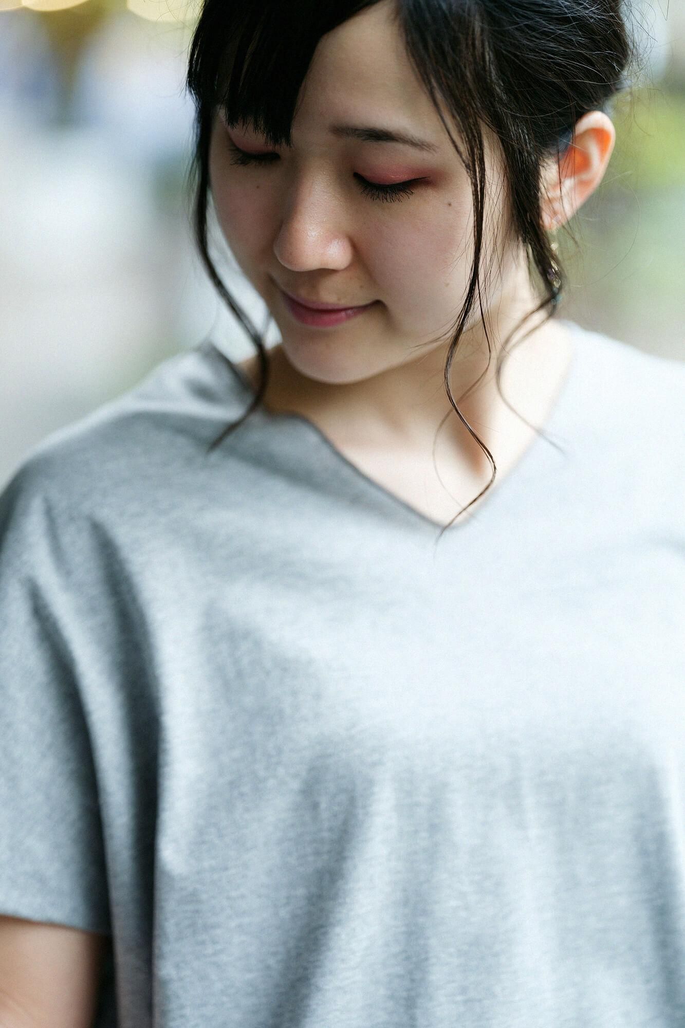 Cap Sleeve Top / Light Grey