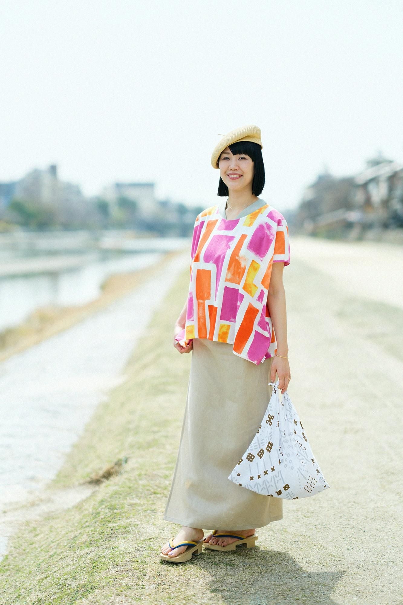三越 mitsukoshi Teibow hat Giboshi Béret Hat／Beige