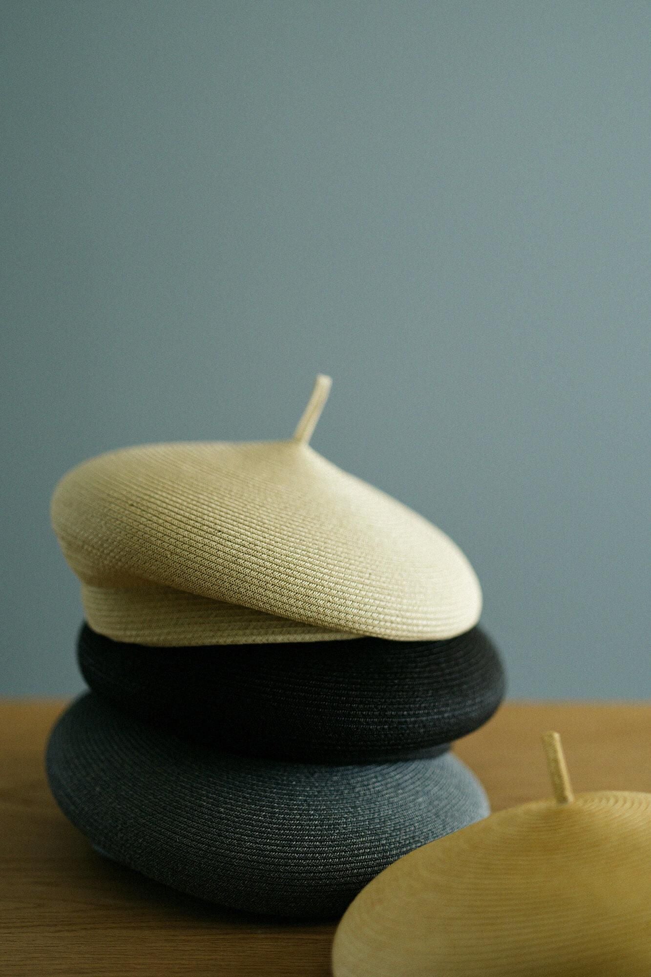 三越 mitsukoshi Teibow hat Giboshi Béret Hat／Beige