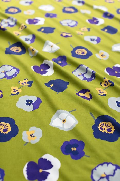 布料剪裁販售 （21號平織棉）／三色堇<50cm>