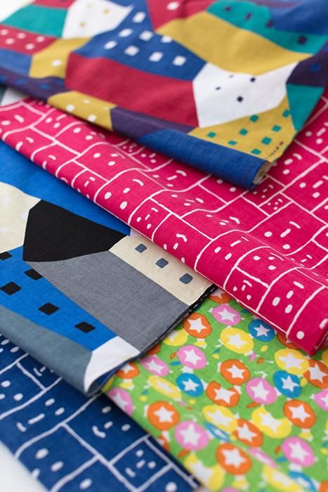 Textile  (Ise-momen cottonCotton: Tokuoka)/Smile Faces Strawberry <50cm>