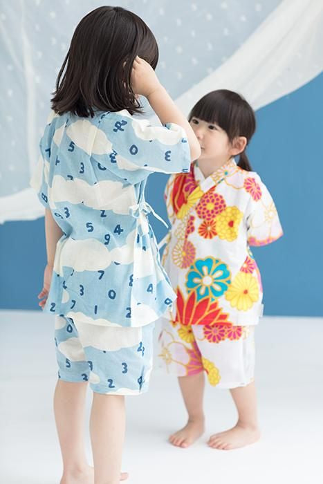 ソウソウ　いせもめん わらべき　こどもじんべい　そすう  こんいろ　140 新品 ○いせもめん こどもじんべい／おむすび