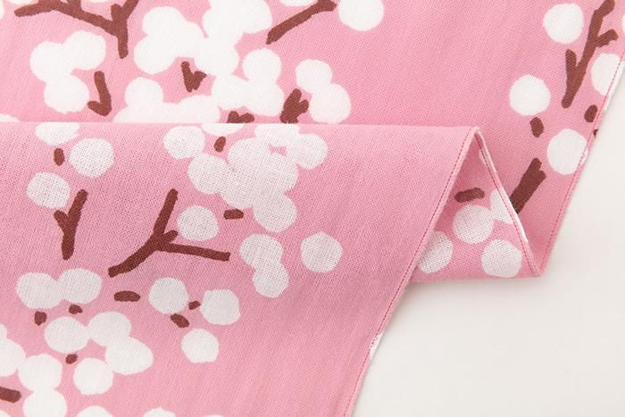 伊勢木綿 textile手ぬぐい／南天 薄紅（なんてん うすべに）