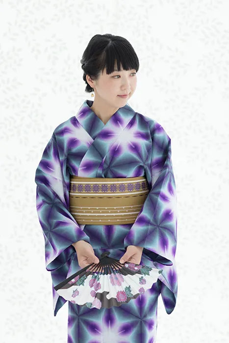 【※お仕立て別】知多木綿 白菊 綿麻 30/30 浴衣反物／たばた雪花（せっか） 氷室（ひむろ）