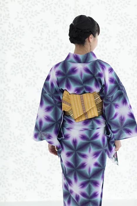 【※お仕立て別】知多木綿 白菊 綿麻 30/30 浴衣反物／たばた雪花（せっか） 氷室（ひむろ）