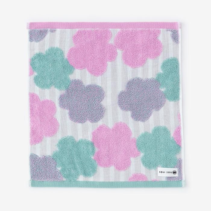 Sou ・ Sou's Imabari Wash Towel / Tissu Grass Sky Rose (Nunoshiba Sorabara)