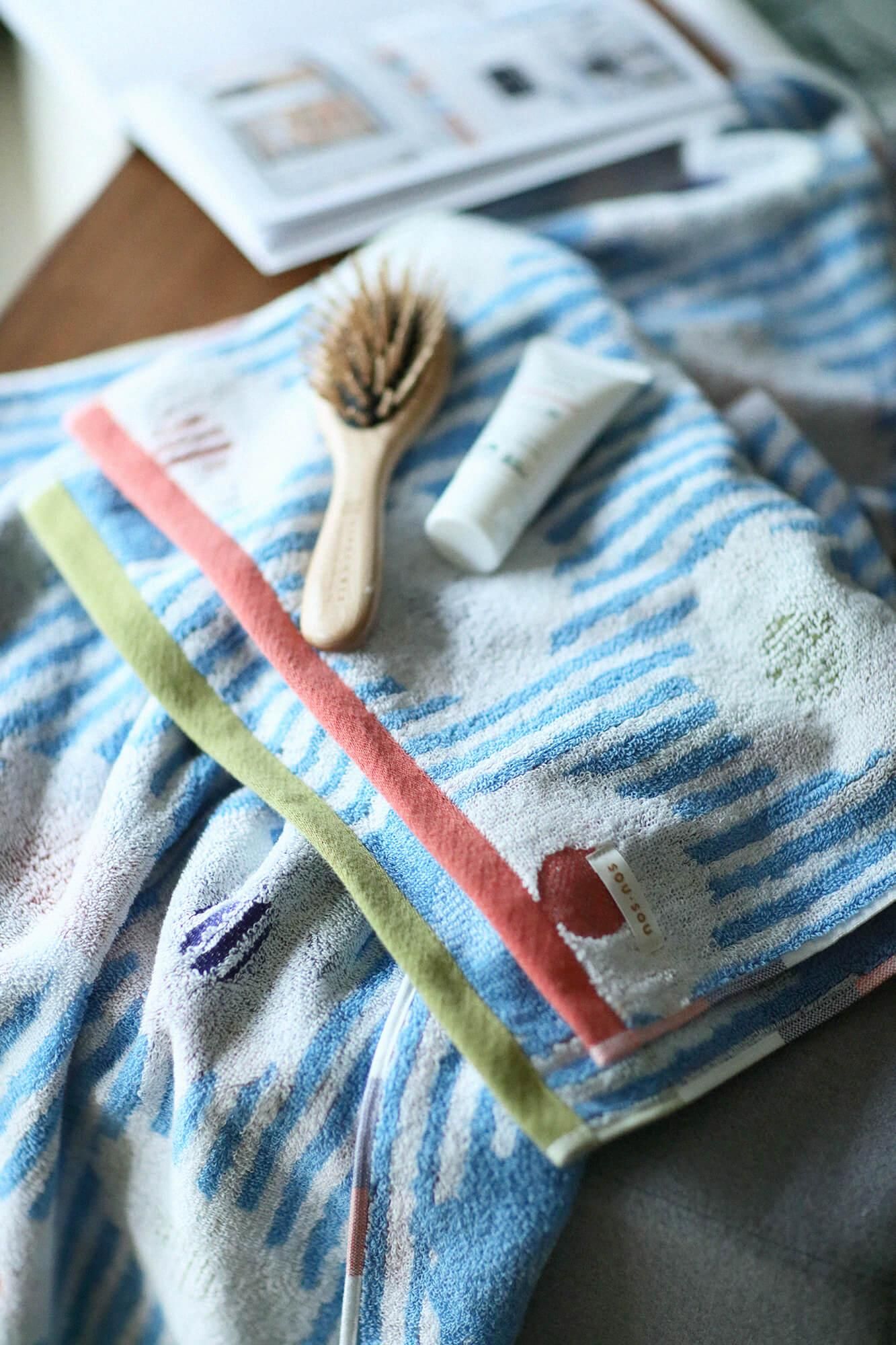 SOU・SOUの今治タオル フェイスタオル／白菊（しらぎく）かれん