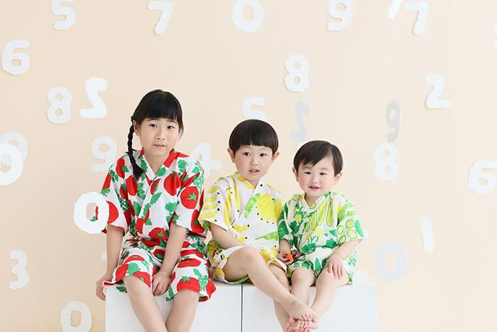 【大人気】SOU・SOU　子供甚平　はなふだ 大人気】SOU・SOU 子供甚平 はなふだ ○いせもめん こどもじんべい