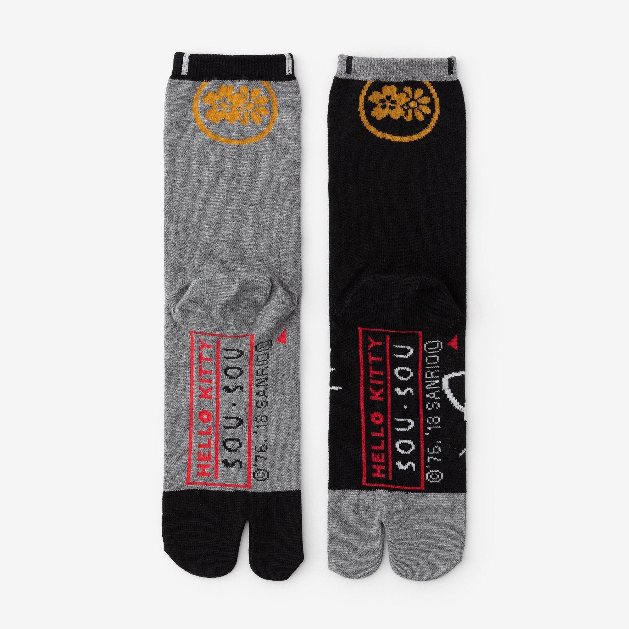 足袋下（普通丈）／Hello Kitty×SOU・SOU 濡羽色 【女性用】