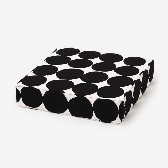 Box Cushion／Marbles White×Black【※Delivery in 3 weeks】