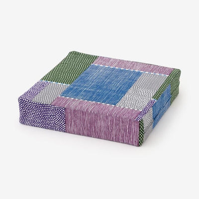 Box Cushion／Lines and Dots Riverside(mosquitoWaBeri) [※DeliveryApproximately 3 weeks]