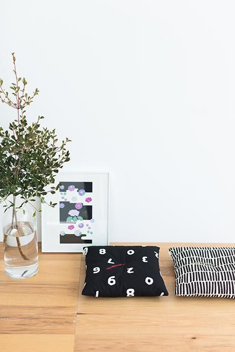 SOU・SOU교토방석（8호 캔버스）／SO-SU-U 크기가 큰 검은색(제품 없음) [배달을위한 약 3 주]