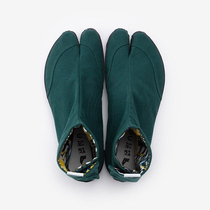 Festival Split Toe Tabi Shoes / Dark Green×Wooden Mosaic