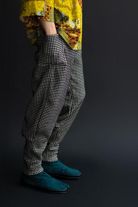 Festival Split Toe Tabi Shoes / Dark Green×Wooden Mosaic