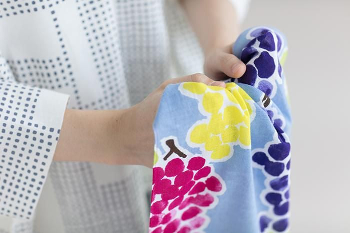 Ise Momen textile tenugui/cueillette des raisins